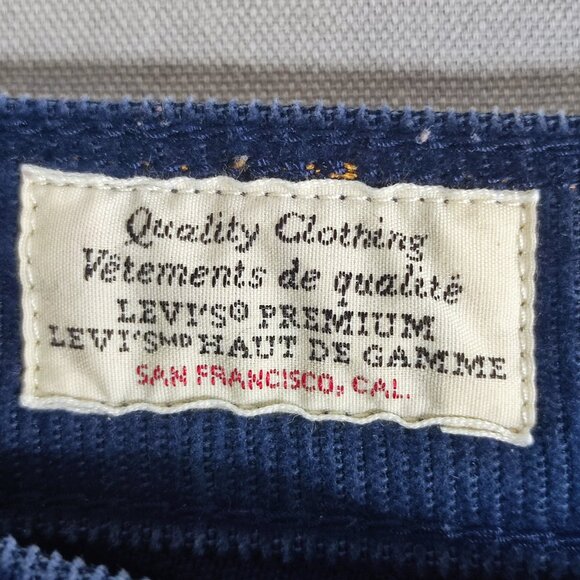 Levi's corduroy pants women's sz W28/L26 purplish blue wedgie straight white tab - Picture 7 of 16